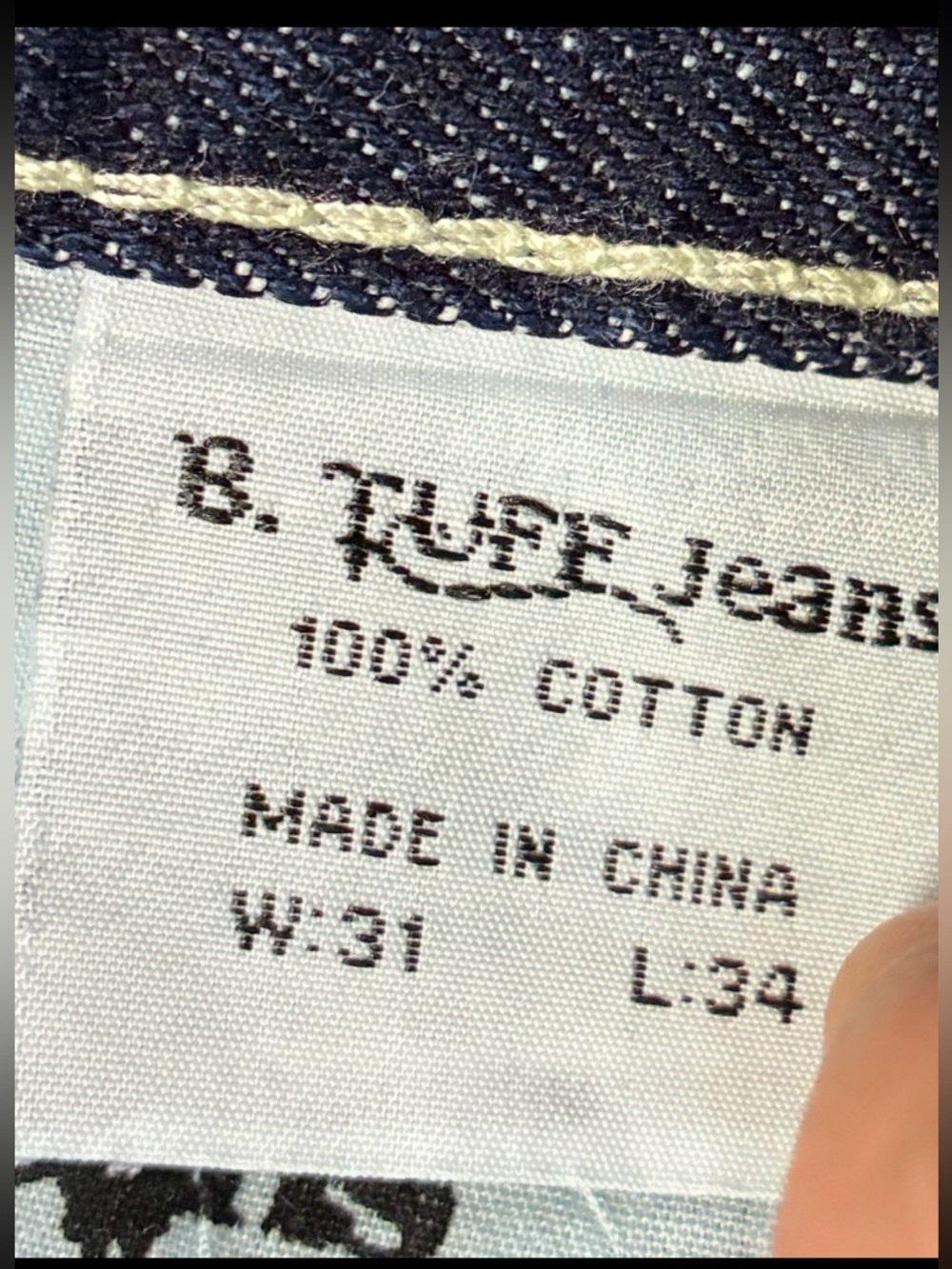 B. Tuff Torque Bootcut Jeans Mens 31x34 Medium Wash Western Cowboy Like New - Picture 12 of 13